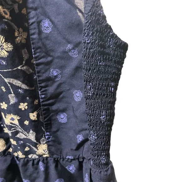 Old Navy Navy Blue Floral Maxi Dress Boho Festival Medium - Picture 5 of 14